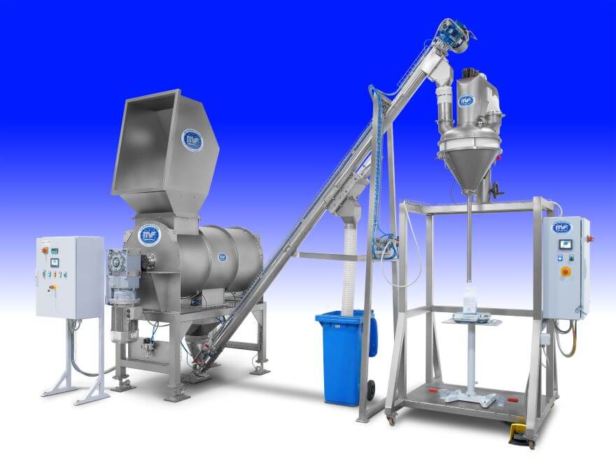 Volumetric dosing system with vertical screw 3