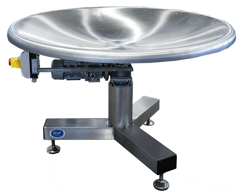 Mesa giratória para acumulação de embalagens 2
