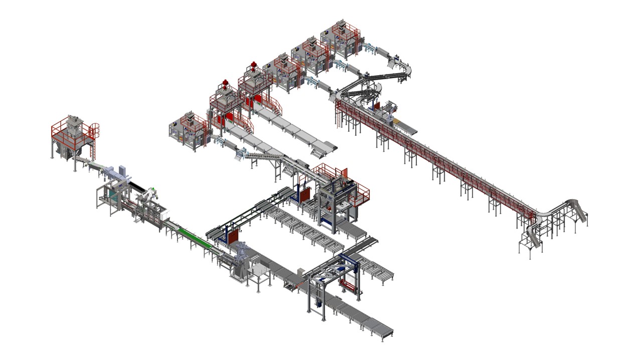 Complete 4-line packaging plant for sugar 1